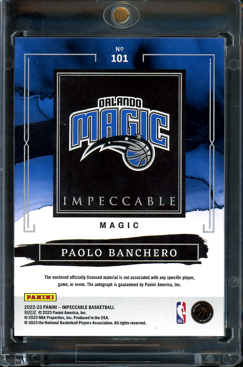 2022/23 Panini Impeccable Paolo Banchero Rookie Auto Elegance RPA /25 Magic