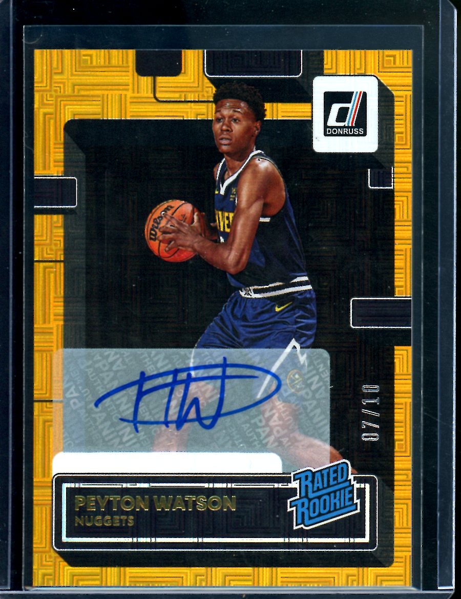 2022 Panini Select Rookie Signatures Blue Auto /149 PEYTON WATSON good