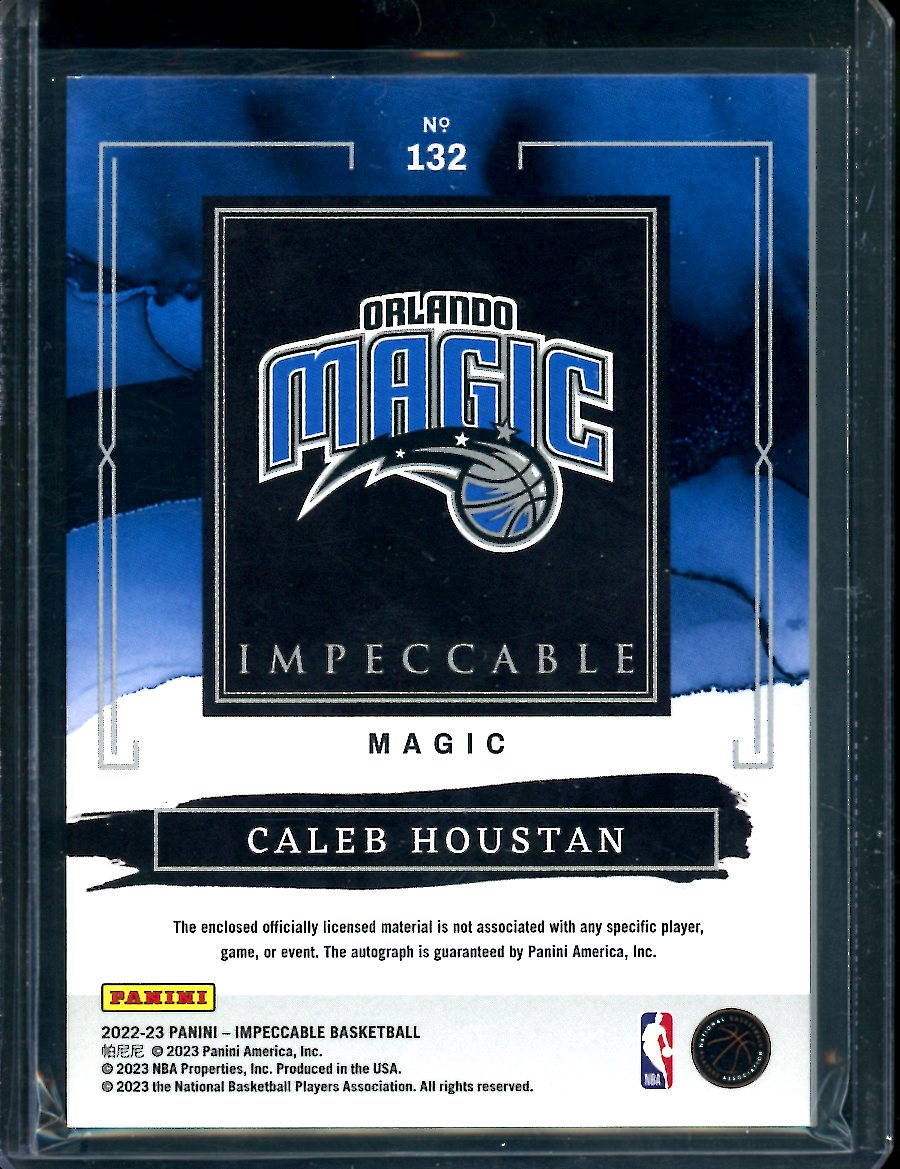 2022/23 Panini Impeccable Caleb Houstan Rookie Auto Elegance RPA /10 Magic