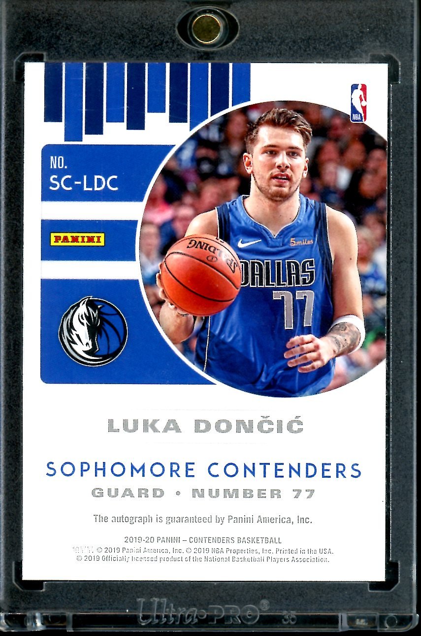 2019/20 Panini Contenders Luka Doncic Sophomore Contenders Auto /99 Mavericks - Trading Card Market