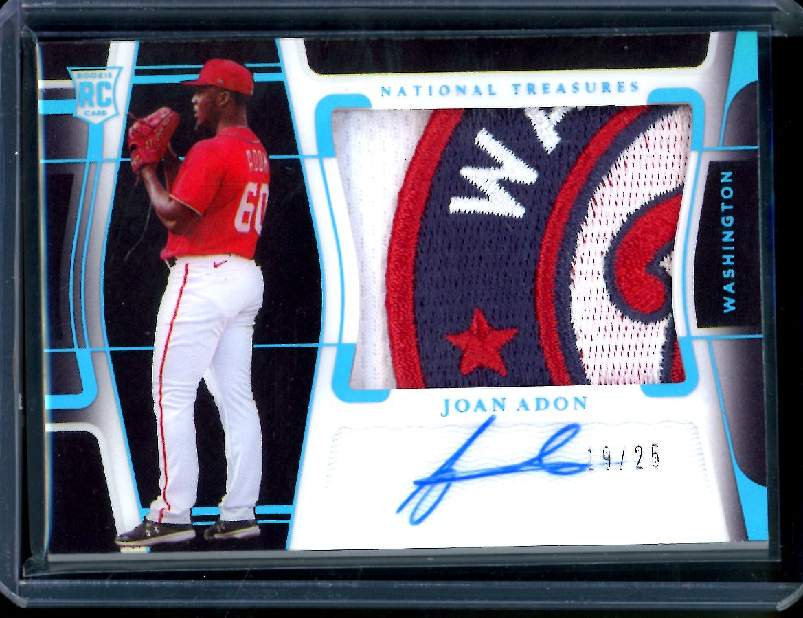 2022 Panini National Treasures Joan Adon Rookie RPA /25 Logo Patch Nationals