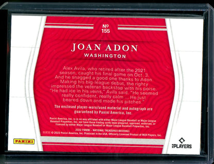 2022 Panini National Treasures Joan Adon Rookie RPA /25 Logo Patch Nationals