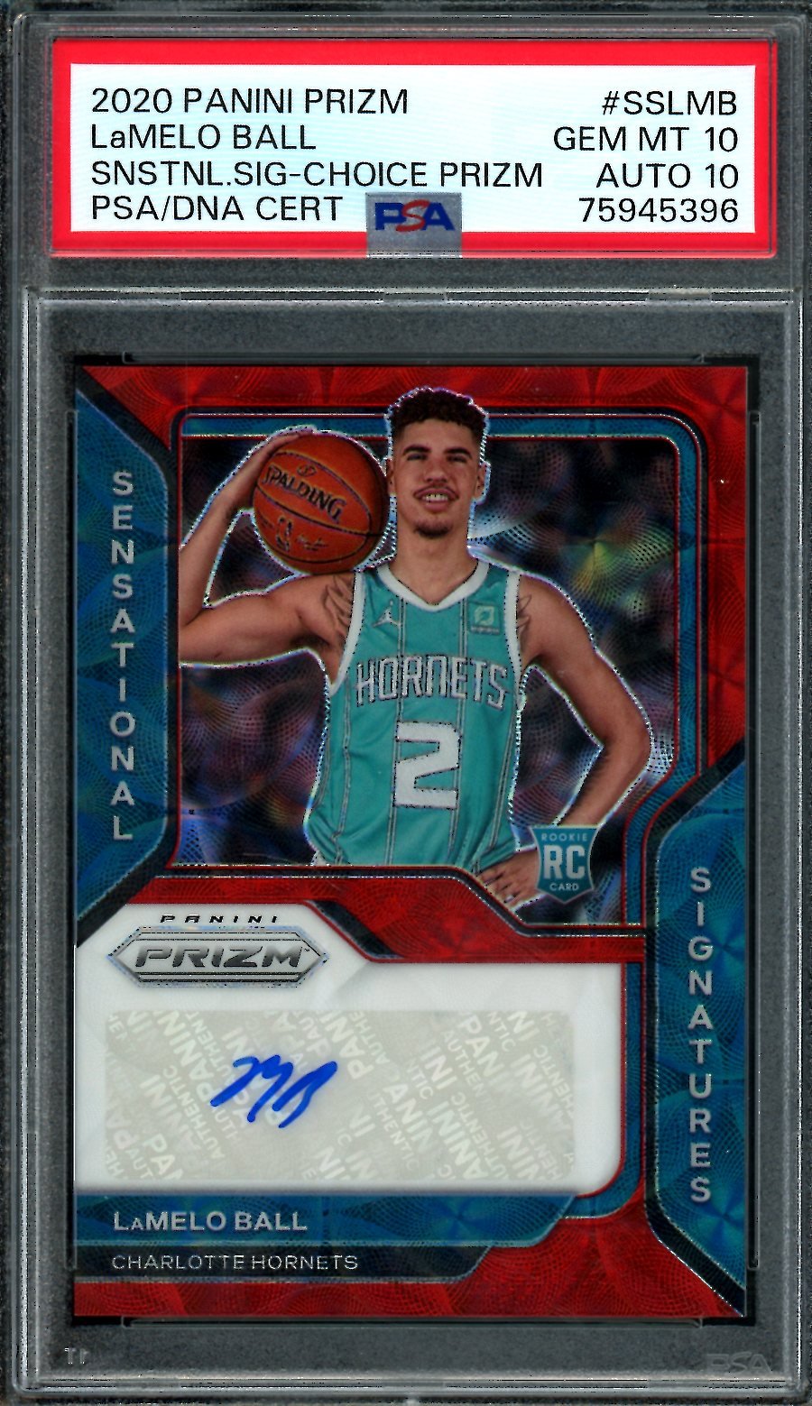 2020/21 Panini Prizm LaMelo Ball Rookie Sensational Signatures Red Choice PSA 10/10 Hornets - Trading Card Market