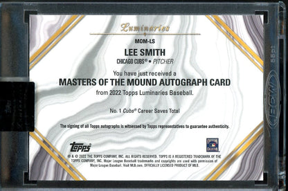 2022 Topps Luminaries Lee Smith Auto /15 Cubs