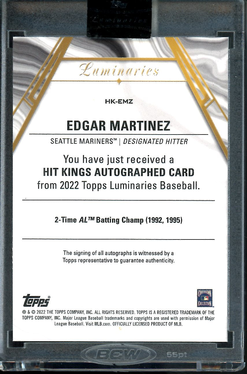 2022 Topps Luminaries Edgar Martinez Auto Blue /5 Mariners